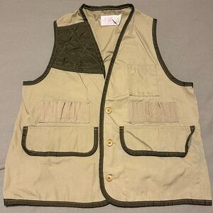 Vintage SAFTBAK Upland Hunting Vest Adult Large Made In USA Canvas Bird